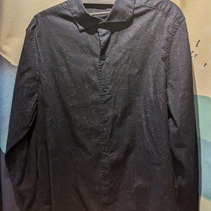 Navy w/ Pink Palm tree details